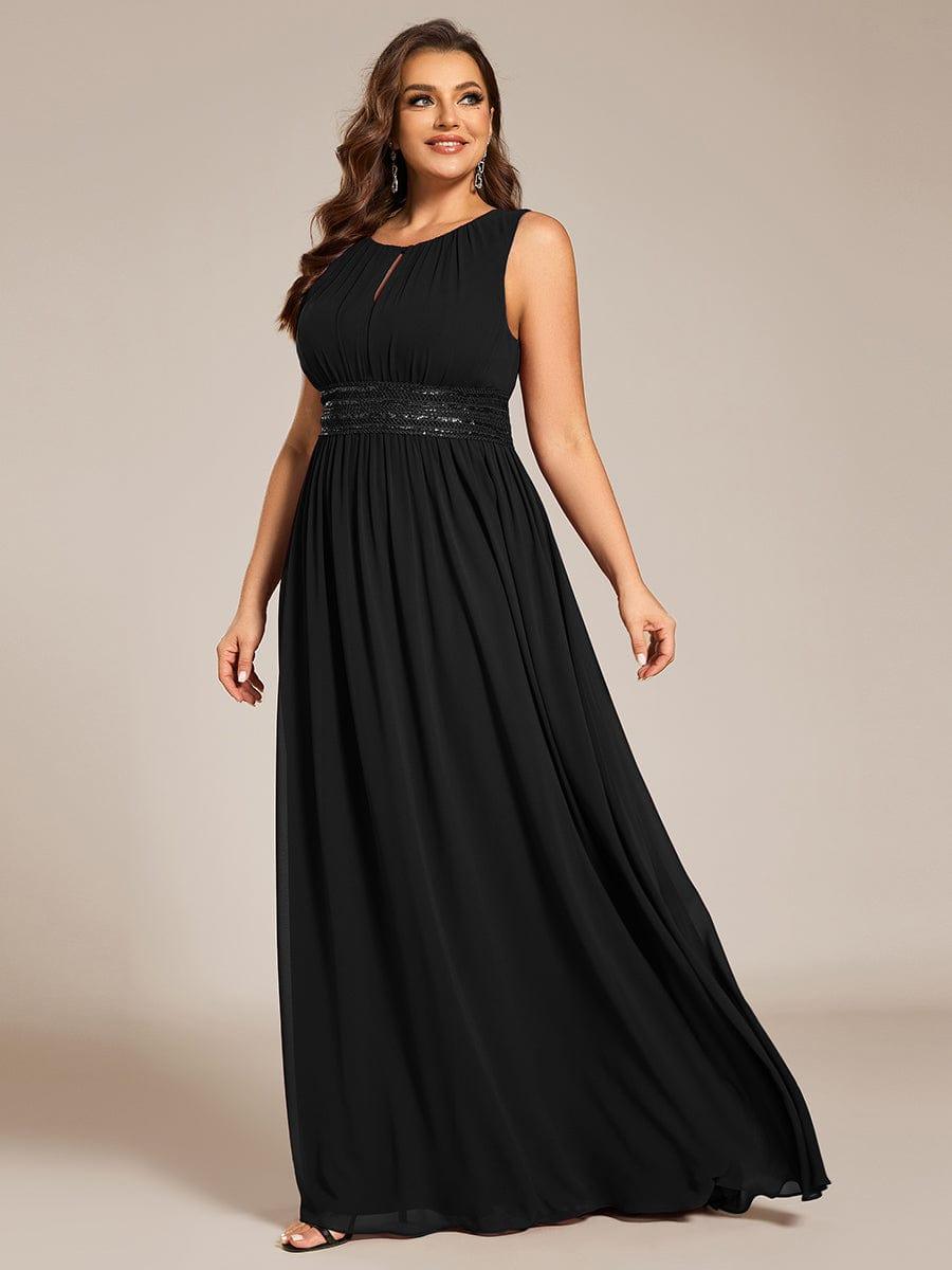 Elegant Plus Size Empire Sleeveless Chiffon Bridesmaid Dress