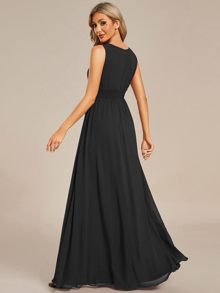 Chic Floor-length Sleeveless A-Line Chiffon Bridesmaid Dress