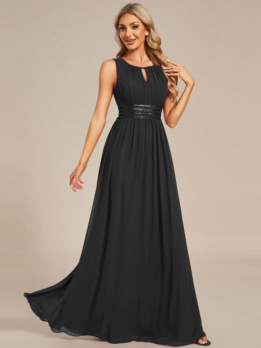 Chic Floor-length Sleeveless A-Line Chiffon Bridesmaid Dress