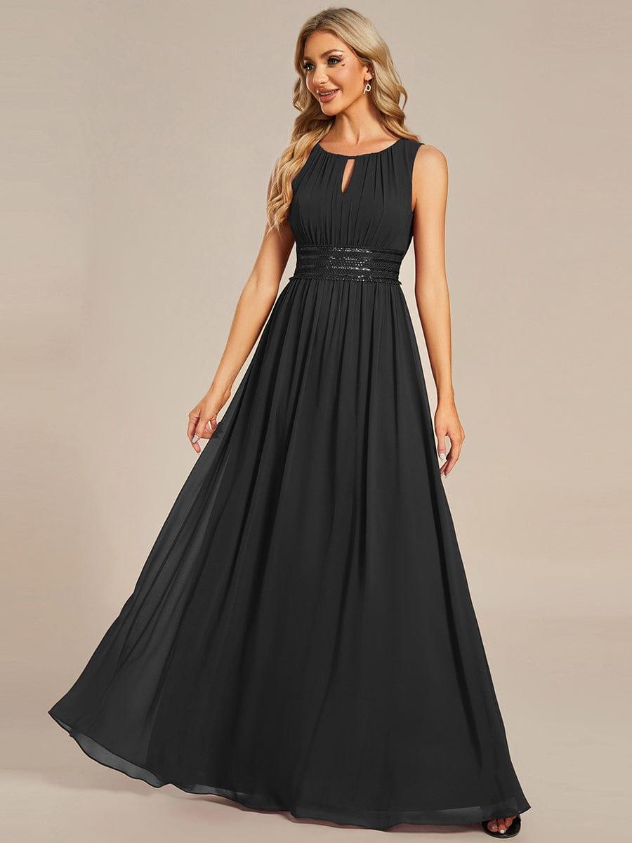 Chic Floor-length Sleeveless A-Line Chiffon Bridesmaid Dress