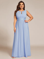 Elegant Plus Size Empire Sleeveless Chiffon Bridesmaid Dress