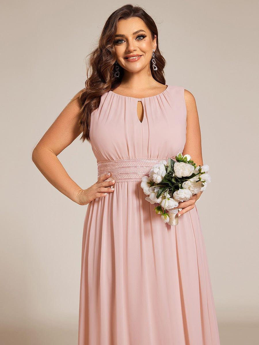 Elegant Plus Size Empire Sleeveless Chiffon Bridesmaid Dress