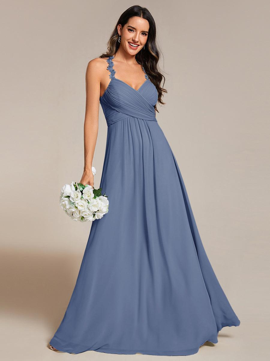 Special Pleated Chiffon A-Line Sleeveless Bridesmaid Dress