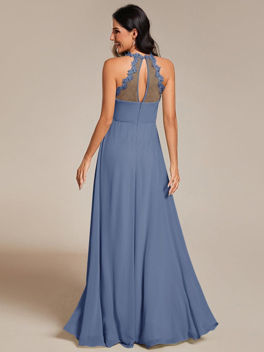 Special Pleated Chiffon A-Line Sleeveless Bridesmaid Dress