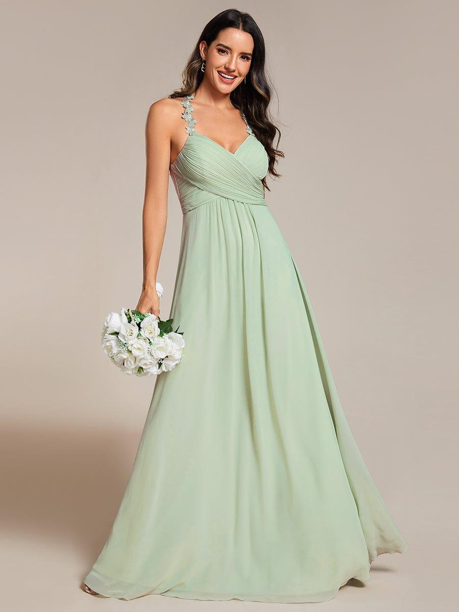Special Pleated Chiffon A-Line Sleeveless Bridesmaid Dress