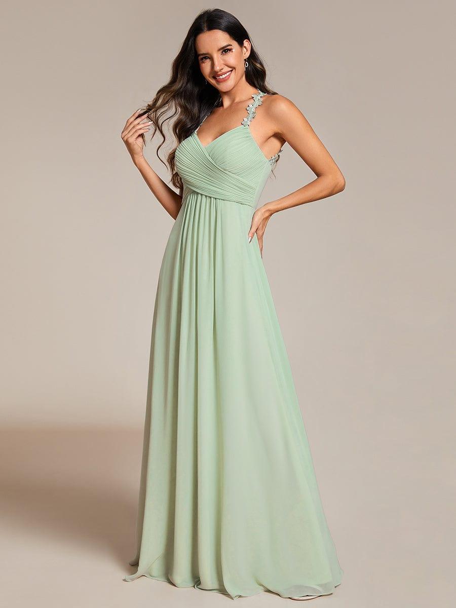 Special Pleated Chiffon A-Line Sleeveless Bridesmaid Dress