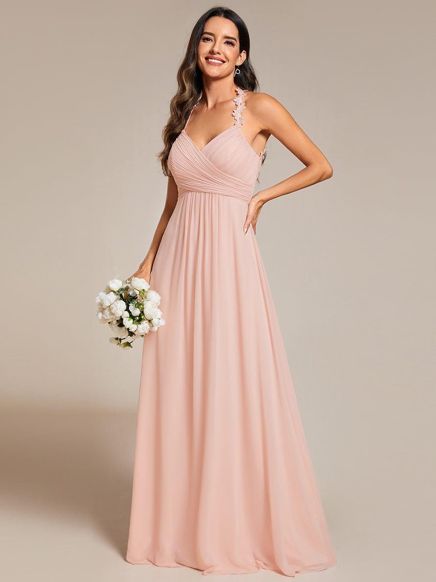 Special Pleated Chiffon A-Line Sleeveless Bridesmaid Dress