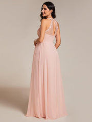 Special Pleated Chiffon A-Line Sleeveless Bridesmaid Dress