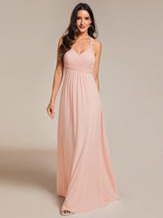 Special Pleated Chiffon A-Line Sleeveless Bridesmaid Dress