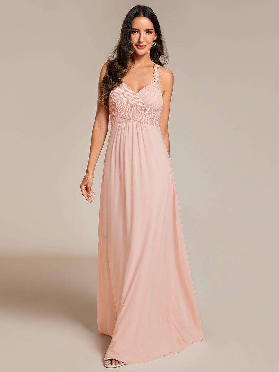 Special Pleated Chiffon A-Line Sleeveless Bridesmaid Dress