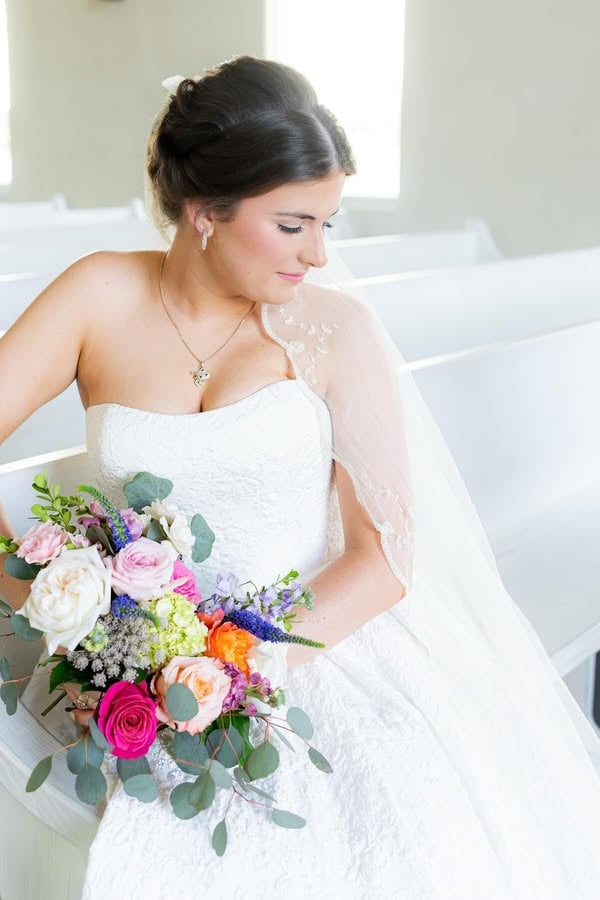Glamorous Strapless A-Line Long Wedding Dresses with Detachable Sleeves