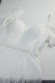 Sweetheart Flutter Sleeves A-Line Chiffon Wedding Dresses