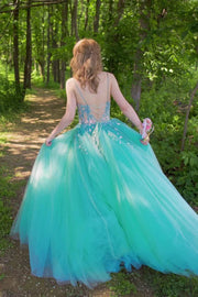 Sparkly Sweetheart A-Line Tulle Spaghetti Straps Party Dresses with Appliques