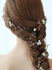 Lovely 1-meter Long Handmade Pearl Braided Headband Accessories