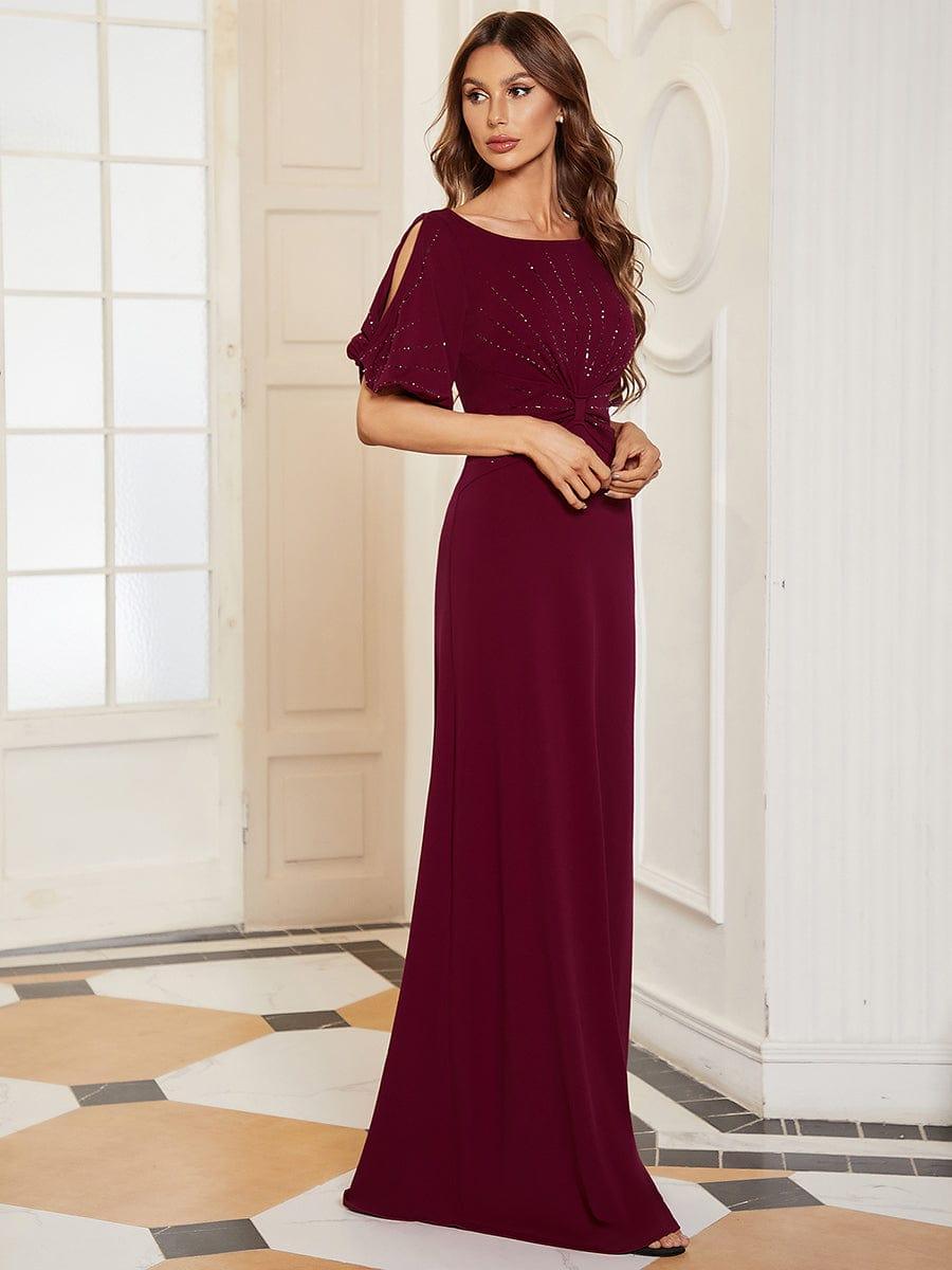 Dreamy Sheath Floor-Length Wedding Guest Dress with Sleeves