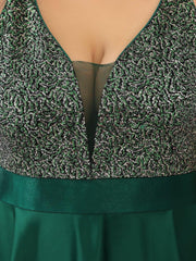 Deluxe Hi-Lo Sleeveless Sequin Plus Size Dresses