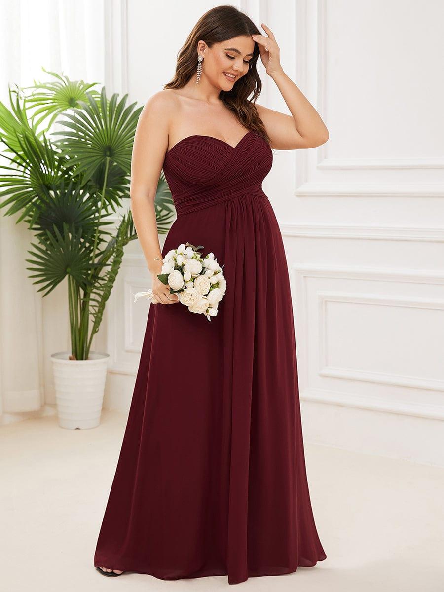 Glamorous Sweethart Pleated One-Shoulder Chiffon Bridesmaid Dress