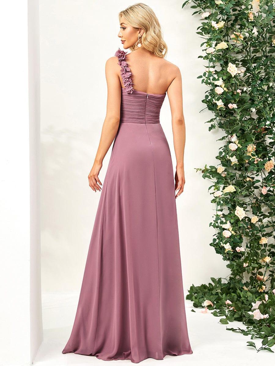 Lovely Chiffon One-Shoulder Maxi A-Line Bridesmaid Dresses