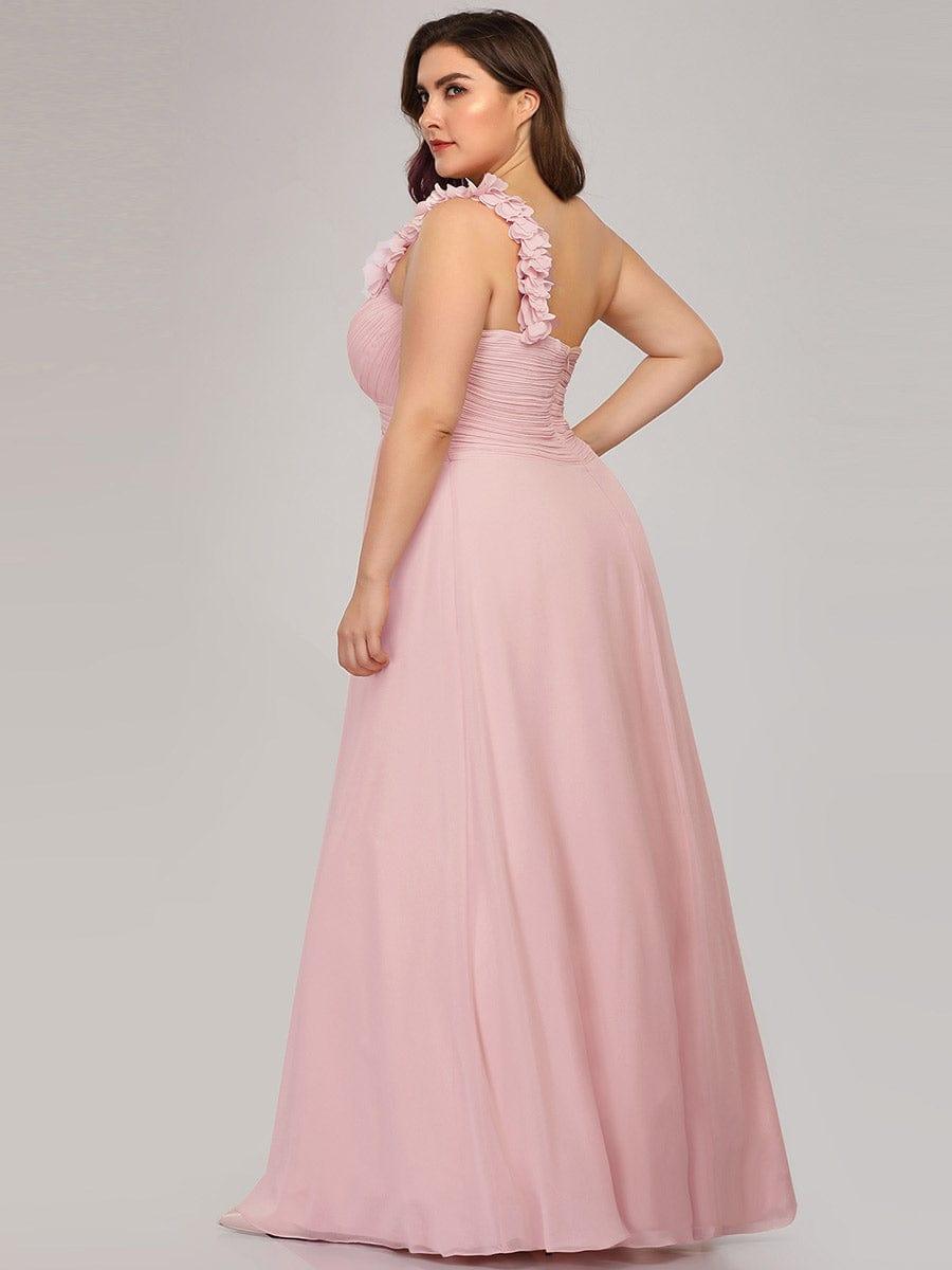 Glamorous Sweethart Pleated One-Shoulder Chiffon Bridesmaid Dress